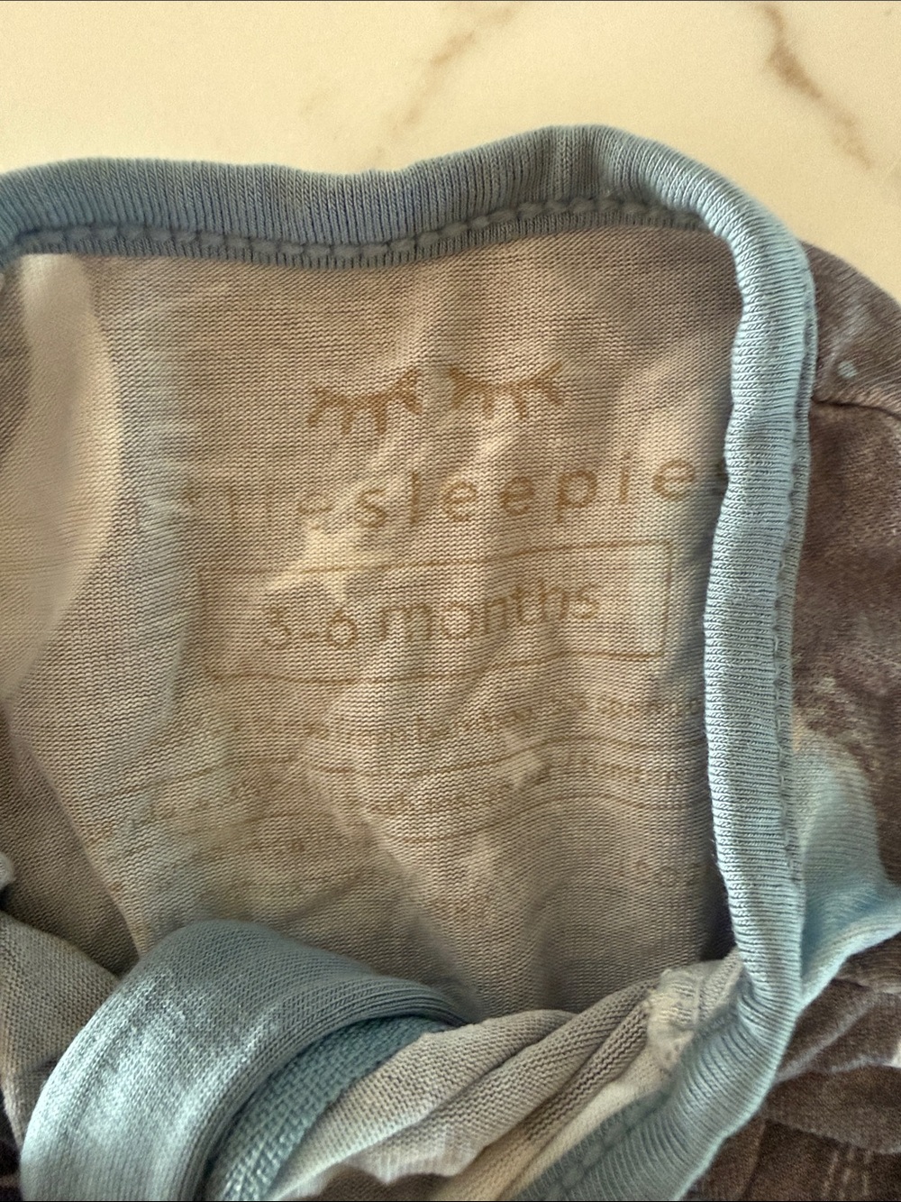 Little Sleepies Gray Footed One-Piece with Blue Moon & Star Print - Picture 2 of 3